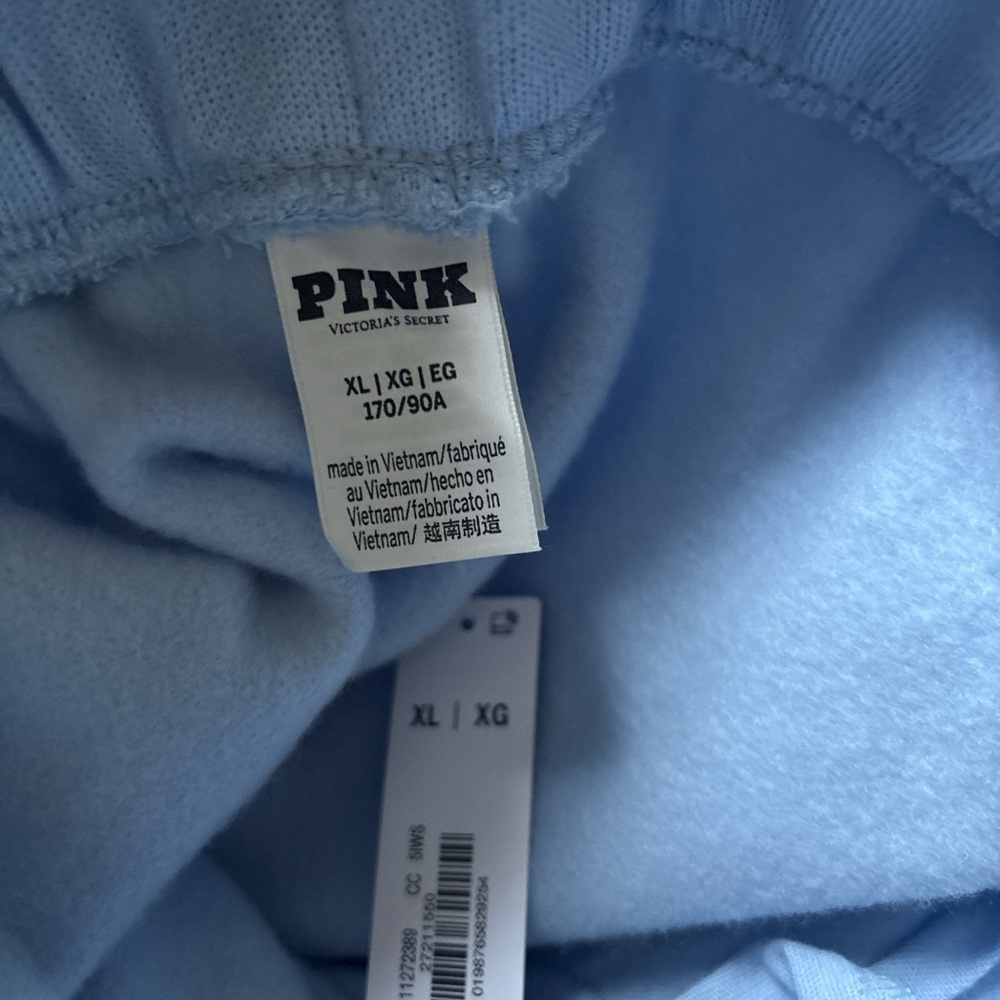 PINK Victoria's Secret Light Blue Jogger Sweats - Picture 2 of 5